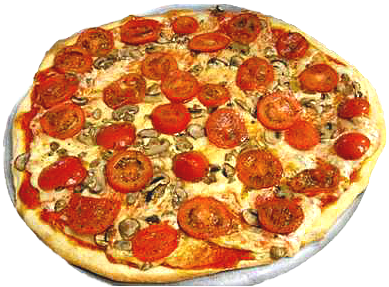 Tomato and Mushroom Pizza